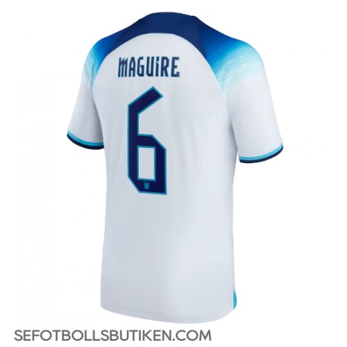 England Harry Maguire #6 Replika Hemma matchkläder VM 2022 Korta ärmar